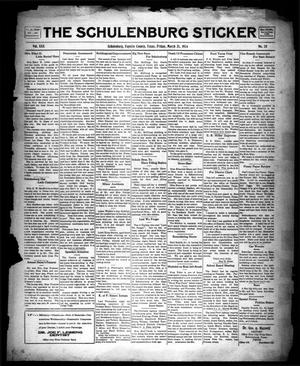 Primary view of object titled 'The Schulenburg Sticker (Schulenburg, Tex.), Vol. 30, No. 28, Ed. 1 Friday, March 21, 1924'.