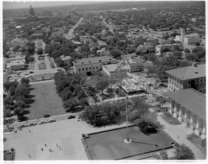 Primary view of object titled '[An aerial view of construction at the University of Texas]'.