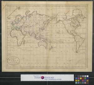 Primary view of object titled 'A chart of the world according to Mercators projection shewing [sic] the latest discoveries of Capt. Cook.'.