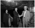Photograph: Arnold Toynbee Shaking Hands with Unidentified Man