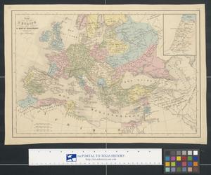Primary view of object titled 'Carte de L'Europe: depuis la mort de Charlemagne jusqu'a la fin des croisades.'.