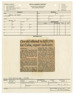 Primary view of [Intelligence Report: Dallas Morning News Clipping, May 28, 1982]