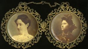Primary view of object titled '[Framed Photographs of Lydia and Dora Clement]'.