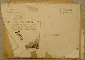 Primary view of object titled 'Advertisement mailed to Y. U. Jones'.