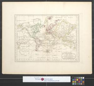 Primary view of object titled 'A new chart of the world on Mercator's projection with the tracks and discoveries of the latest circumnavigators & c.'.