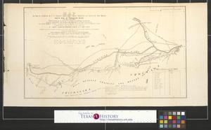 Primary view of object titled 'Map of route pursued by U.S. troops from Fort Smith, Arkansas, to Santa Fé, New Mexico, via south side of Canadian River in the year 1849.'.