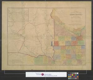 Primary view of object titled 'Map of the ceded part of Dakota Territory showing also portions of Minnesota, Iowa & Nebraska.'.