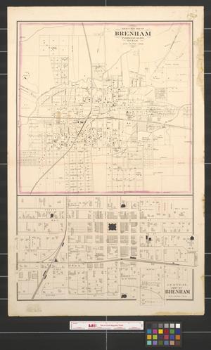 Primary view of object titled 'Gray's new map of Brenham: Washington County, Texas.'.