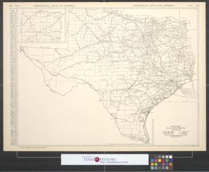 Primary view of object titled 'Black and white mileage map, Texas.'.