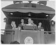 Photograph: [Harry Truman speaking from back of train]