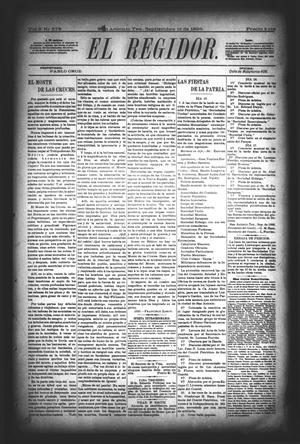 Primary view of object titled 'El Regidor. (San Antonio, Tex.), Vol. 9, No. 378, Ed. 1 Tuesday, September 15, 1896'.