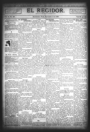 Primary view of El Regidor. (San Antonio, Tex.), Vol. 10, No. 437, Ed. 1 Thursday, November 11, 1897