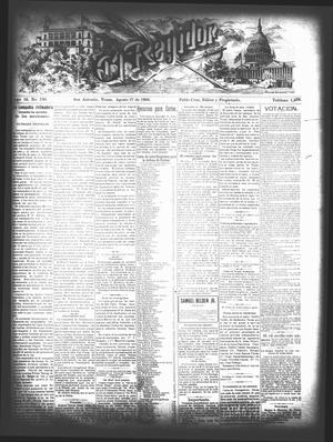 Primary view of object titled 'El Regidor. (San Antonio, Tex.), Vol. 16, No. 730, Ed. 1 Thursday, August 27, 1903'.