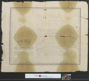 Primary view of object titled 'Iowa showing routes of proposed rail roads & c, 1852.'.