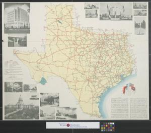 Primary view of object titled 'Official map of the highway system of Texas.'.