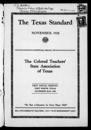 Primary view of object titled 'The Texas Standard, Volume 12, Number 1, November 1938'.