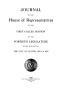 Legislative Document: Journal of the House of Representatives of the First Called Session o…