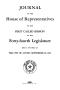 Legislative Document: Journal of the House of Representatives of the First and Second Sessi…