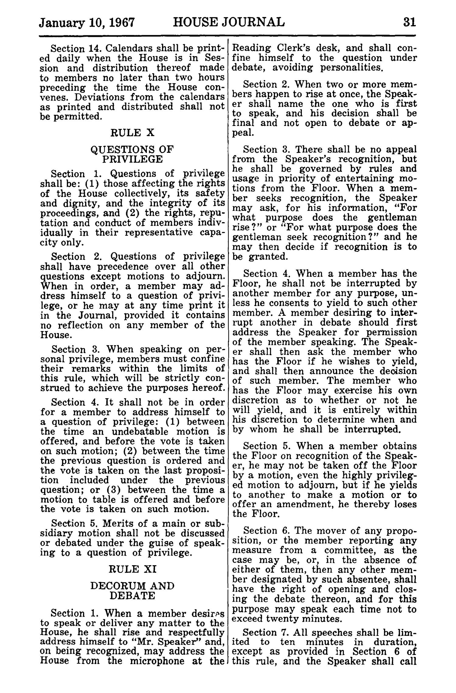 Journal of the House of Representatives of the Regular Session of the Sixtieth Legislature of the State of Texas, Volume 1
                                                
                                                    31
                                                