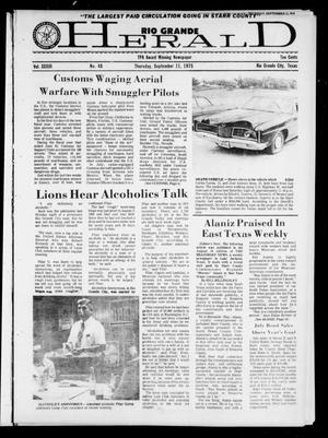 Primary view of object titled 'Rio Grande Herald (Rio Grande City, Tex.), Vol. 33, No. 48, Ed. 1 Thursday, September 11, 1975'.