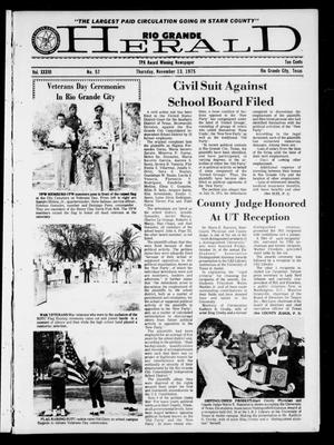 Primary view of object titled 'Rio Grande Herald (Rio Grande City, Tex.), Vol. 33, No. 57, Ed. 1 Thursday, November 13, 1975'.