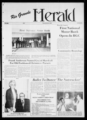 Primary view of object titled 'Rio Grande Herald (Rio Grande City, Tex.), Vol. 36, No. 8, Ed. 1 Thursday, December 3, 1981'.