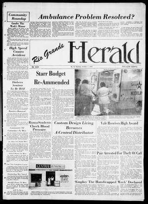 Primary view of object titled 'Rio Grande Herald (Rio Grande City, Tex.), Vol. 36, No. 51, Ed. 1 Thursday, October 7, 1982'.