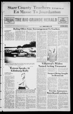 Primary view of object titled 'The Rio Grande Herald (Rio Grande City, Tex.), Vol. 40, No. 21, Ed. 1 Thursday, March 20, 1986'.