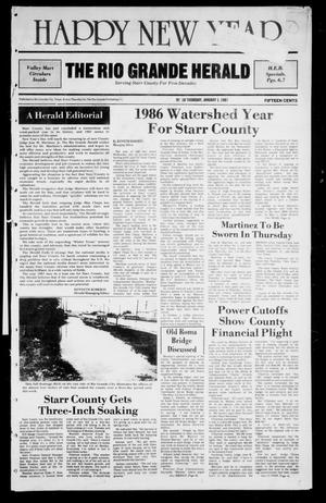 Primary view of object titled 'The Rio Grande Herald (Rio Grande City, Tex.), No. 10, Ed. 1 Thursday, January 1, 1987'.