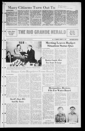 Primary view of object titled 'The Rio Grande Herald (Rio Grande City, Tex.), No. 14, Ed. 1 Thursday, January 29, 1987'.