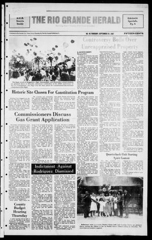 Primary view of object titled 'The Rio Grande Herald (Rio Grande City, Tex.), No. 48, Ed. 1 Thursday, September 24, 1987'.