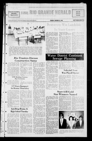 Primary view of object titled 'The Rio Grande Herald (Rio Grande City, Tex.), Vol. [79], No. 1, Ed. 1 Thursday, November 10, 1988'.