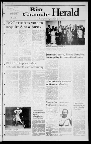 Primary view of object titled 'Rio Grande Herald (Rio Grande City, Tex.), Vol. 85, No. 13, Ed. 1 Thursday, March 26, 1998'.