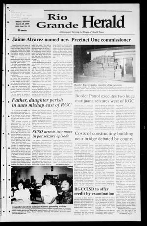 Primary view of object titled 'Rio Grande Herald (Rio Grande City, Tex.), Vol. 86, No. 11, Ed. 1 Thursday, March 18, 1999'.