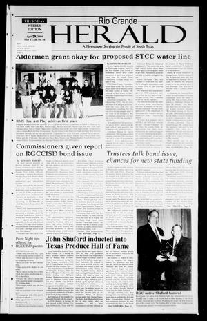Primary view of object titled 'Rio Grande Herald (Rio Grande City, Tex.), Vol. 91, No. 17, Ed. 1 Thursday, April 22, 2004'.