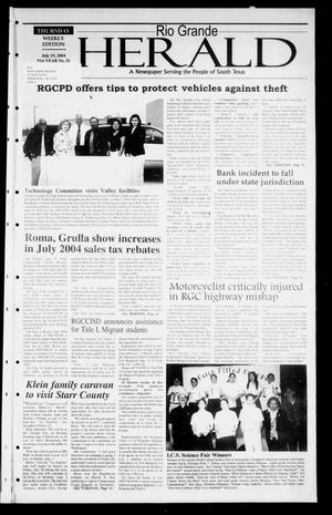 Primary view of object titled 'Rio Grande Herald (Rio Grande City, Tex.), Vol. 91, No. 31, Ed. 1 Thursday, July 29, 2004'.