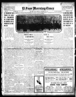 Primary view of object titled 'El Paso Morning Times (El Paso, Tex.), Vol. 35TH YEAR, Ed. 1, Tuesday, January 5, 1915'.