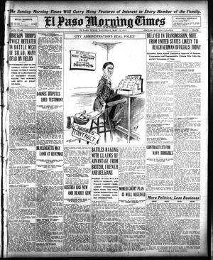 Primary view of object titled 'El Paso Morning Times (El Paso, Tex.), Vol. 35TH YEAR, Ed. 1, Saturday, May 15, 1915'.