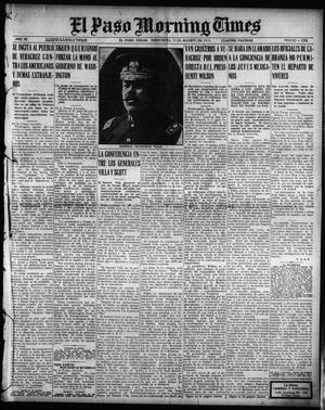 Primary view of object titled 'El Paso Morning Times (El Paso, Tex.), Vol. 35TH YEAR, Ed. 1, Wednesday, August 11, 1915'.