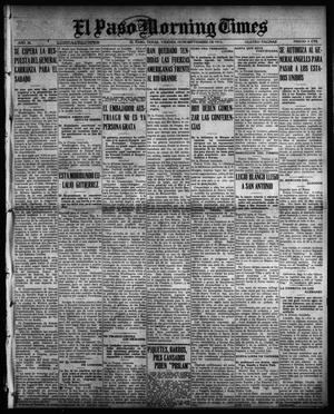 Primary view of object titled 'El Paso Morning Times (El Paso, Tex.), Vol. 36TH YEAR, Ed. 1, Friday, September 10, 1915'.