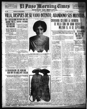 Primary view of object titled 'El Paso Morning Times (El Paso, Tex.), Vol. 36TH YEAR, Ed. 1, Monday, September 18, 1916'.