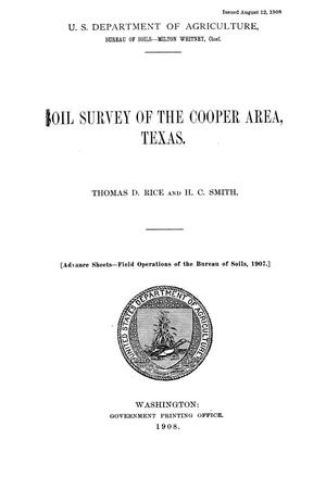 Primary view of object titled 'Soil Survey of the Cooper Area, Texas'.