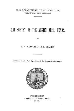 Primary view of object titled 'Soil survey of the Austin area, Texas'.