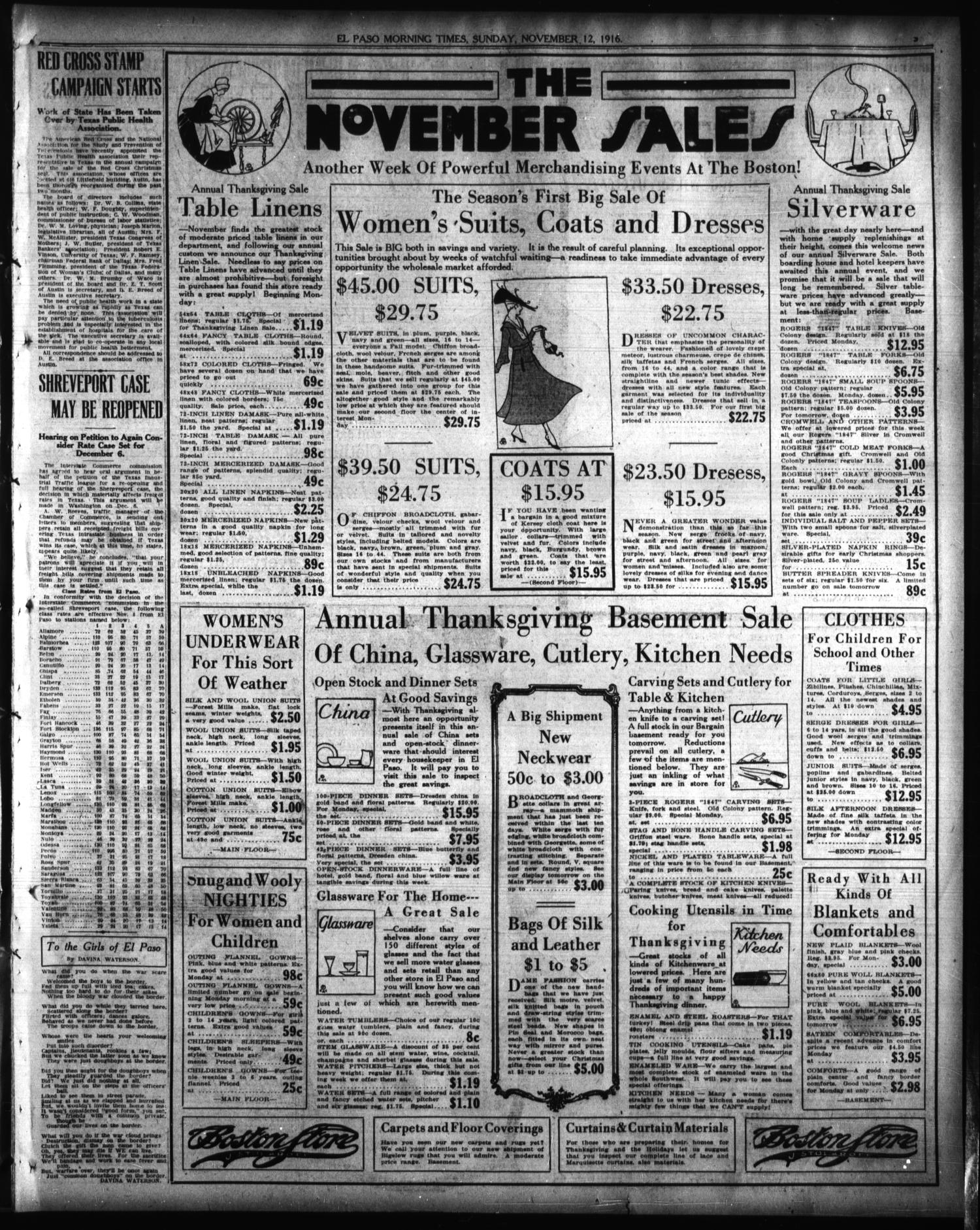 El Paso Morning Times (El Paso, Tex.), Vol. 37TH YEAR, Ed. 1, Sunday, November 12, 1916
                                                
                                                    [Sequence #]: 3 of 40
                                                