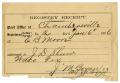 Primary view of [Registry Receipt, January 6, 1896]