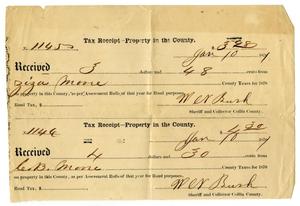 Primary view of object titled '[Tax Receipt  - Property in the County]'.