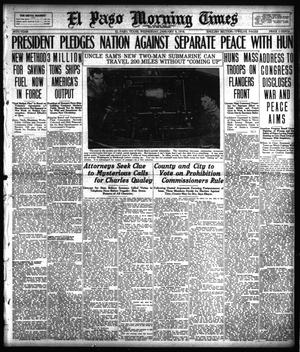 Primary view of object titled 'El Paso Morning Times (El Paso, Tex.), Vol. 38TH YEAR, Ed. 1, Wednesday, January 9, 1918'.
