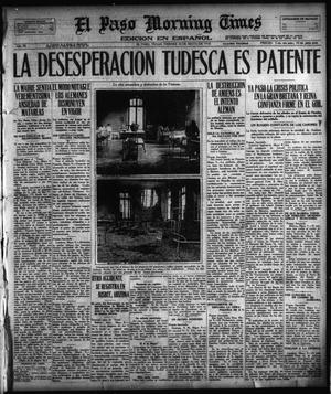 Primary view of object titled 'El Paso Morning Times (El Paso, Tex.), Vol. 38TH YEAR, Ed. 1, Friday, May 10, 1918'.