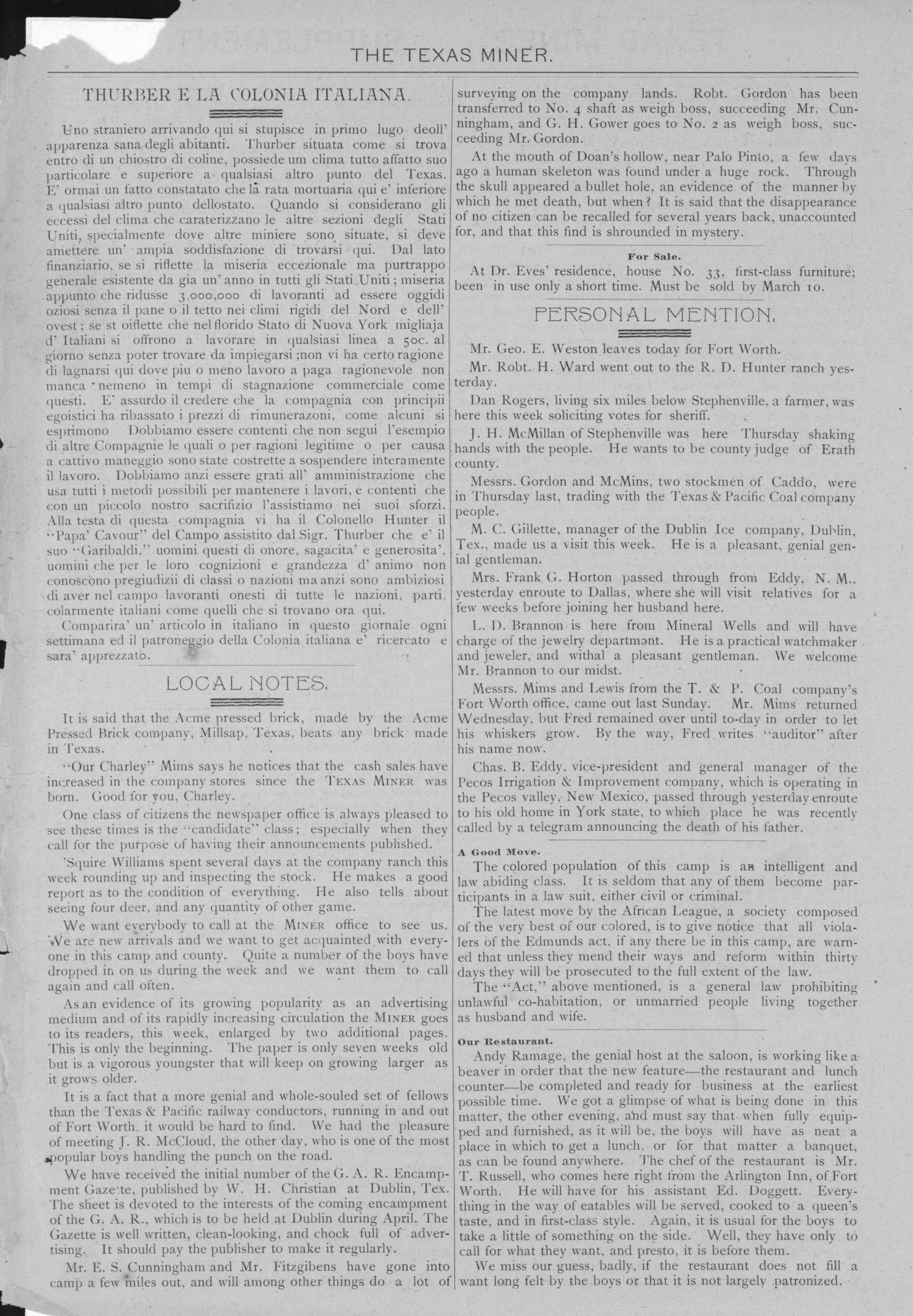 The Texas Miner, Volume 1, Number 7, March 3, 1894
                                                
                                                    None
                                                