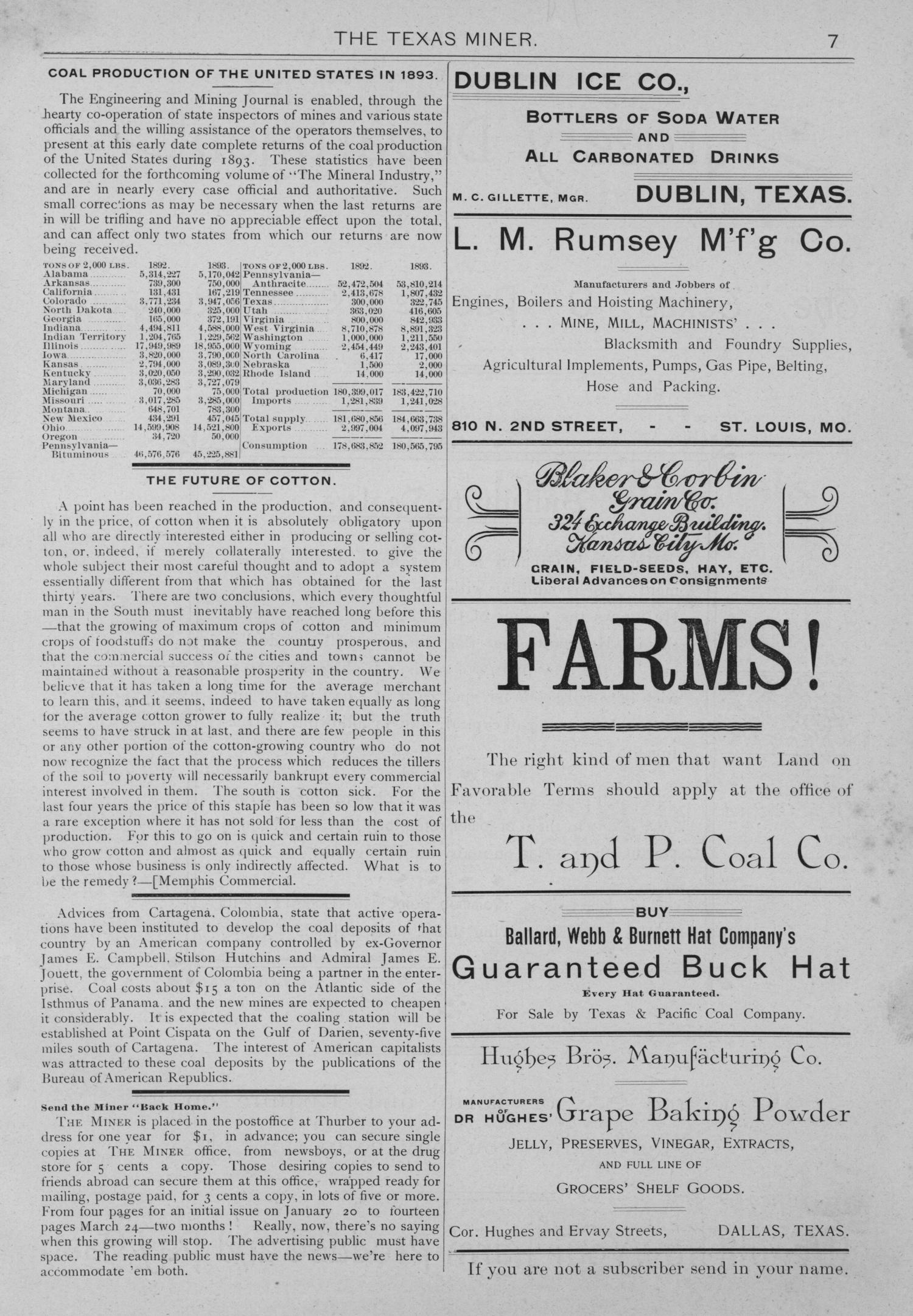 The Texas Miner, Volume 1, Number 10, March 24, 1894
                                                
                                                    7
                                                